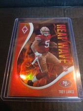 nfl trading cards Trey Lance Rockie Card Heat Wave Phoenix Football /75