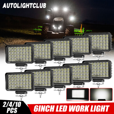 6Inch Flood Beam LED Work Light OffRoad Reverse Tractor Excavator Forklift Truck