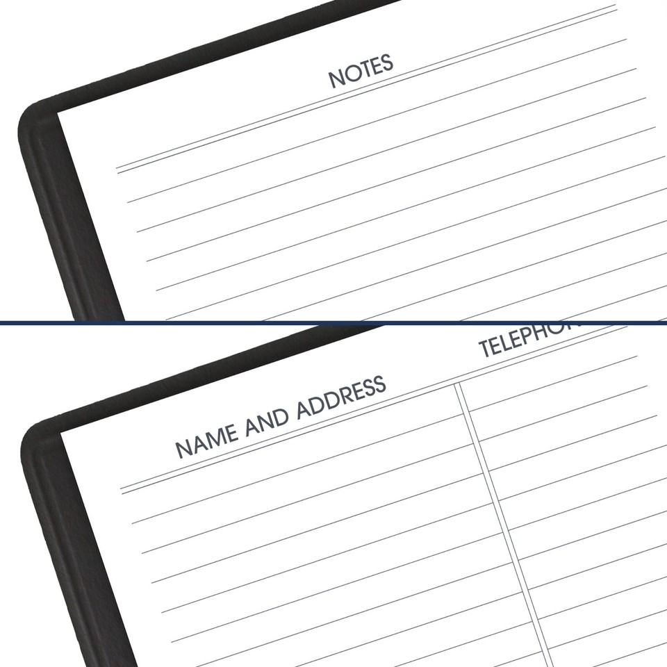 At a glance 2025 2026 two year monthly planner black pocket size 70