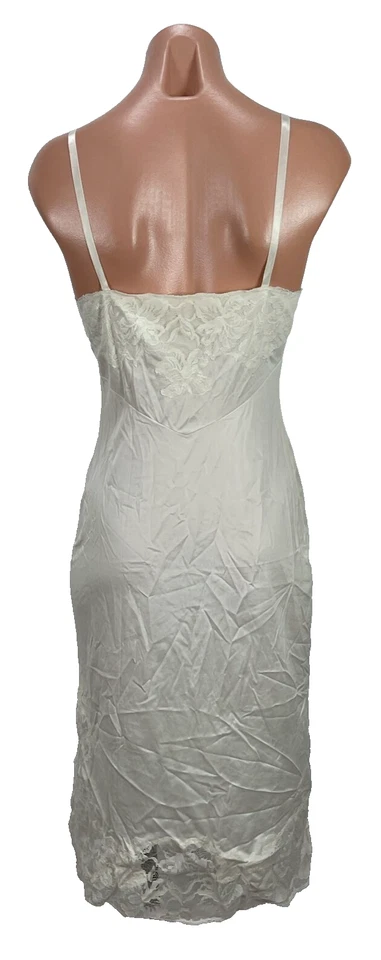 Van Raalte 32 A De Colección Vestido Ajustado de Encaje Vestido Sin Mangas Pequeño Satén Suavette EE. UU. Foto 2 de 4