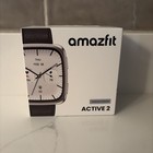 Amazfit Active 2 Square Smartwatch (Premium Version) w/ Black Leather Band