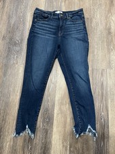 BKE Parker High Rise Skinny Jeans. Womens Size 30. Shark Bite Hem.