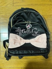 Chacott Ballet Rucksack Black Pink Satin Ribbon Ballerina Shoes Charm