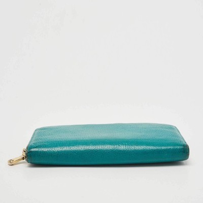 Miu Miu Green Leather Zip Around Wallet | eBay