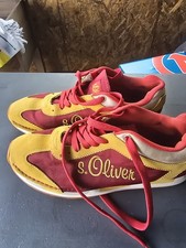s.Oliver Herren Sneaker Low Top Schnürschuhe EU 41 Rot/Gelb/Beige
