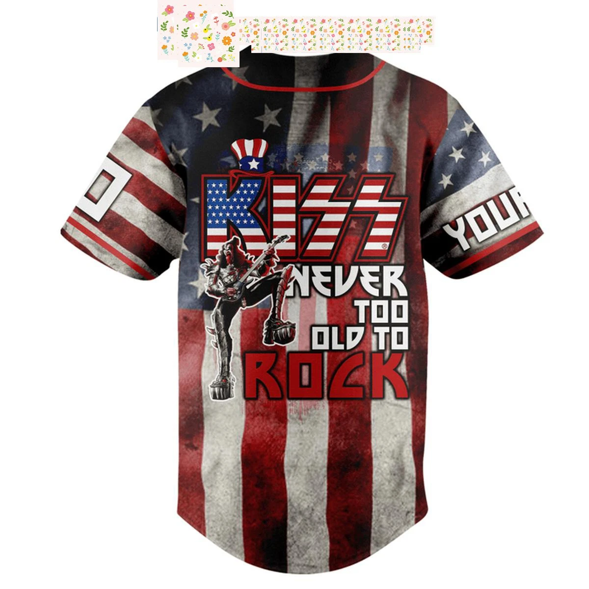 Kiss I Was Made For Lovin Personalize Baseball Jersey