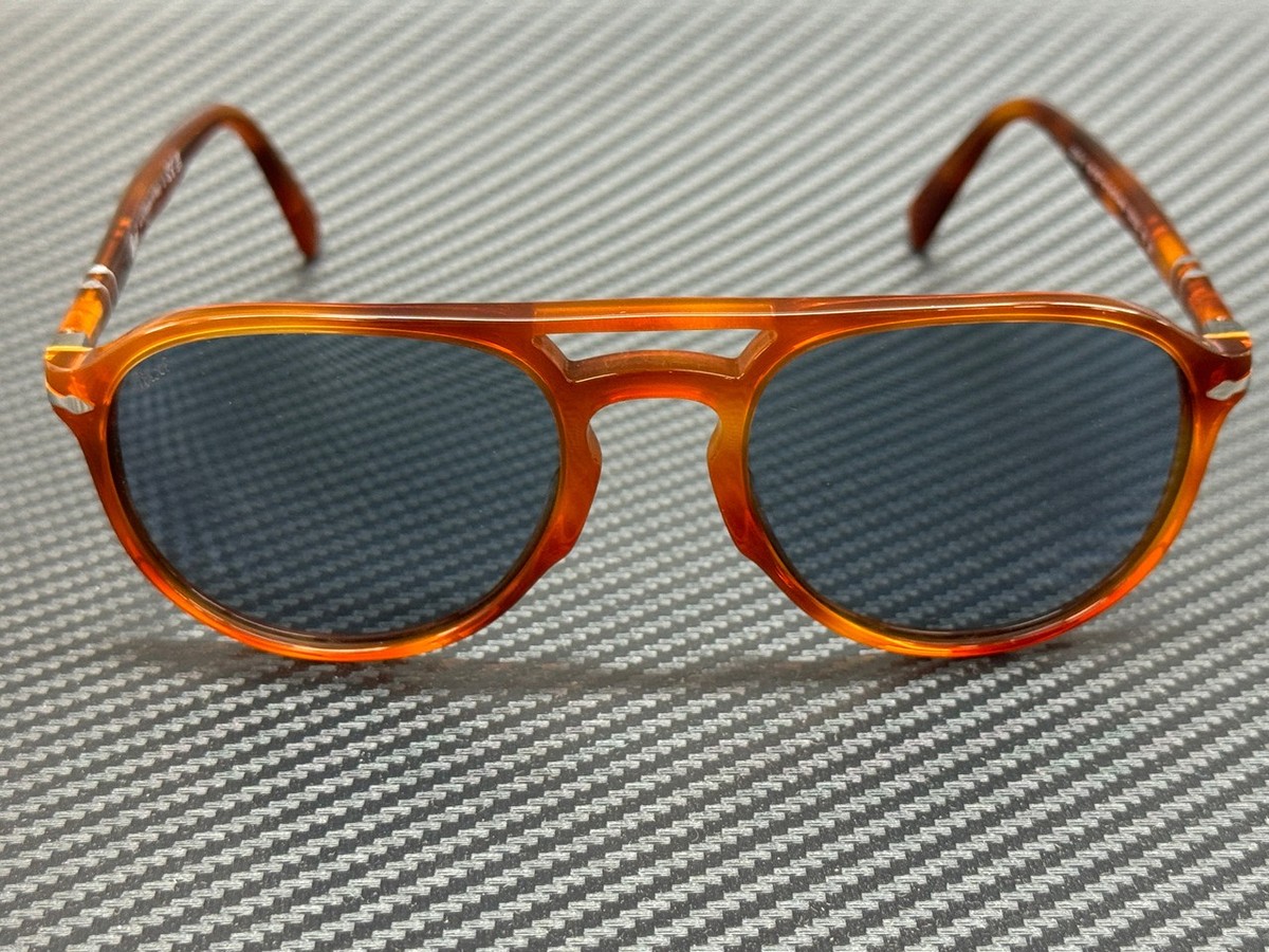 PERSOL PO3235S 96 56 Terra Di Siena Blue Unisex 55 mm 