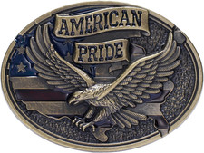 Belt Buckles for Men Women - Western Cowboy Belt Buckle American Flag and Eagle