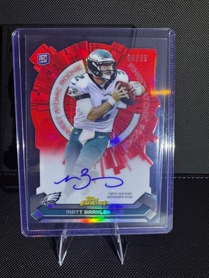 2013 Topps Finest Atomic Die-Cut Rookie AUTO Red Refractor Matt Barkley 12/25
