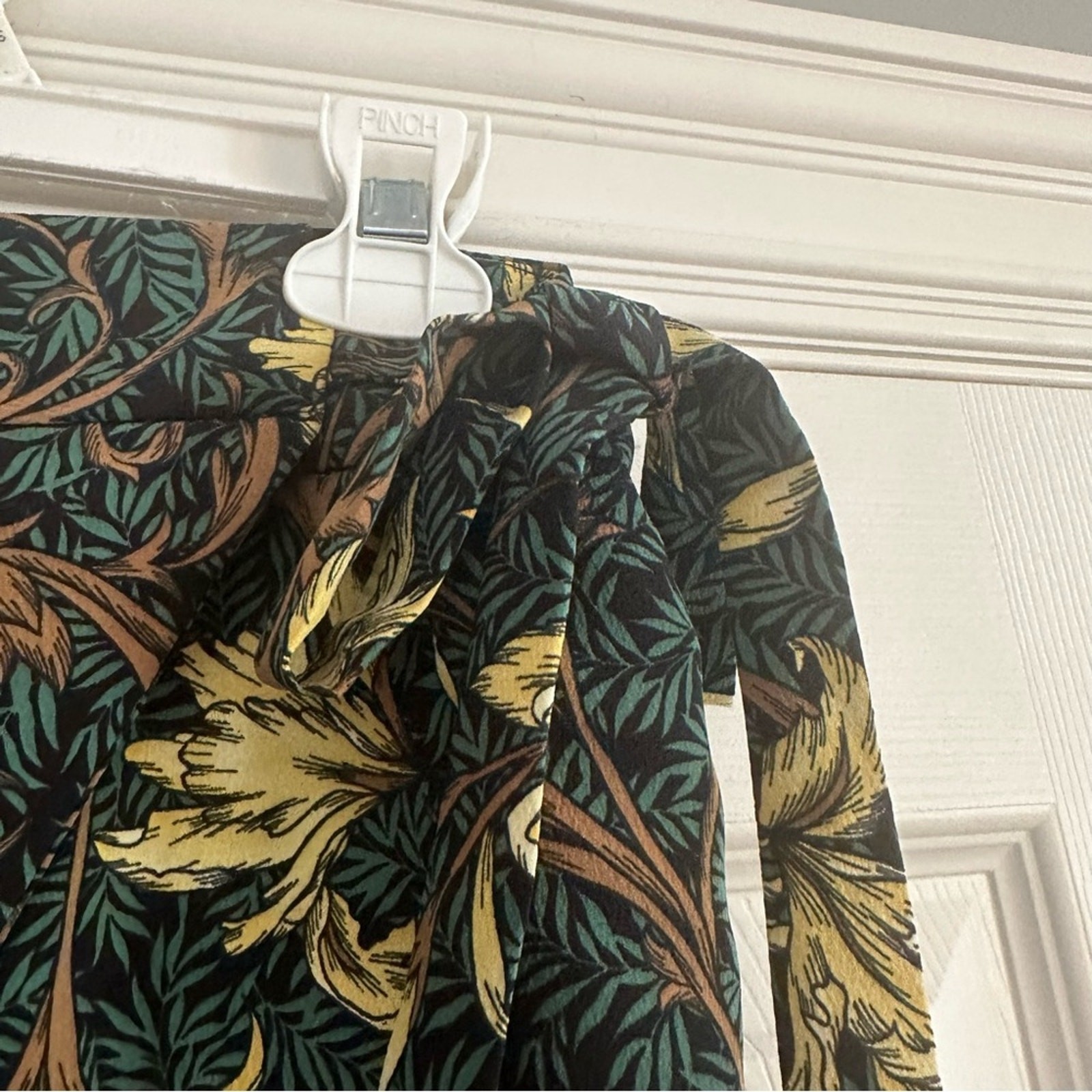 Zara Basic Tropical Leaf Print Side Tie Loose Ank… - image 7