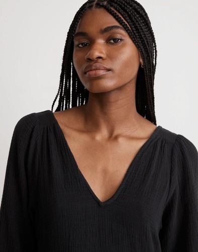 Madewell Lightspun V-Neck Midi Dress Size XS NWT - Picture 4 of 16