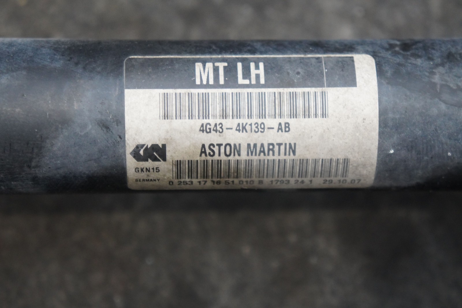Rear Left Side CV Axle Shaft 4G43-4K139-AB OEM Aston Martin V8 Vantage 2008 DB9