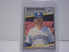 1989 Fleer Baseball Edgar Martinez Rookie Card. rookie card picture