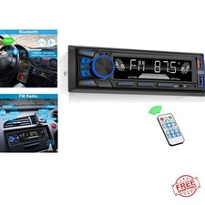 Car Radio Bluetooth Single DIN Car Stereo Audio, Car Audio with Handsfree and...