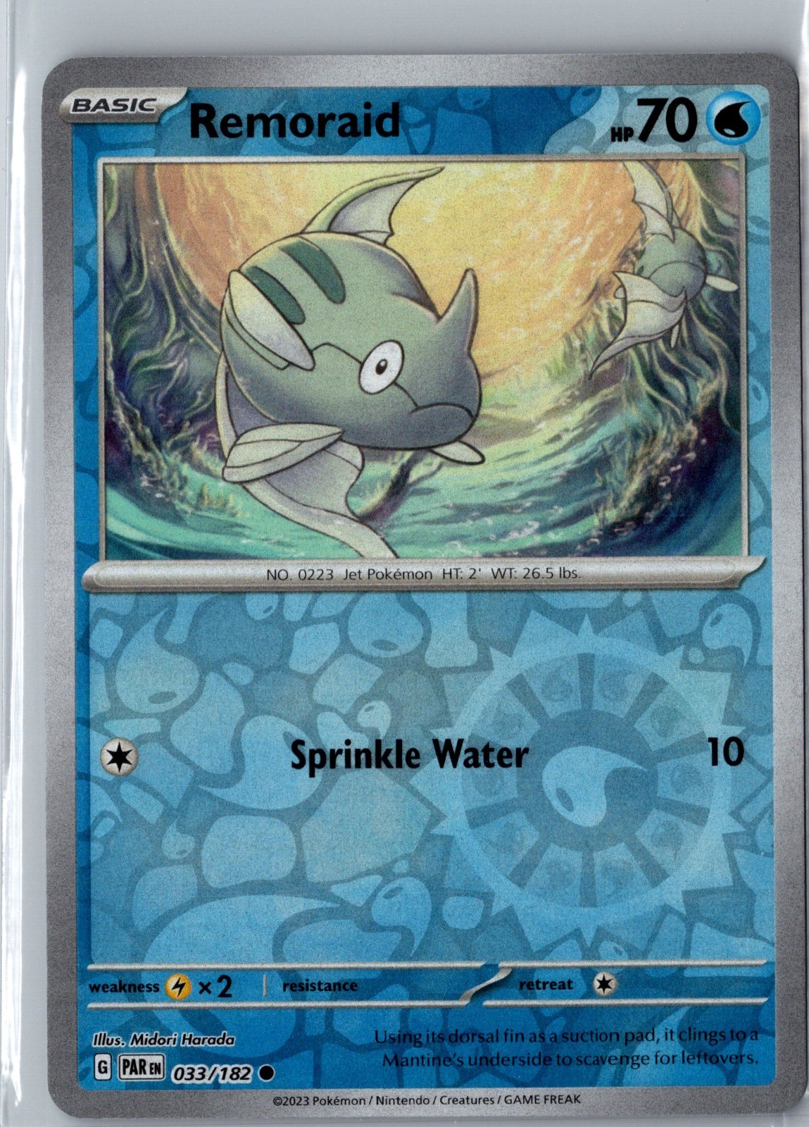Remoraid 33/182 2023 SV Paradox Rift Reverse Holo Common NM