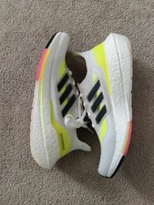 adidas UltraBoost 21 White Solar Yellow W for sale | eBay