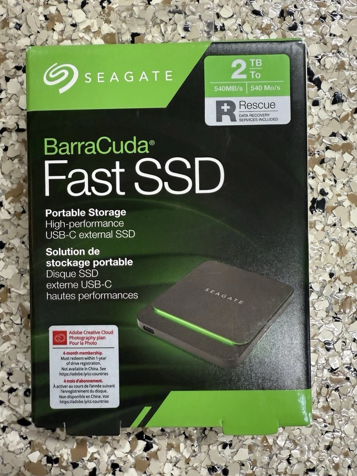 Seagate BarraCuda Fast 2TB Portable External SSD (STJM2000400) - Image 2 of 4