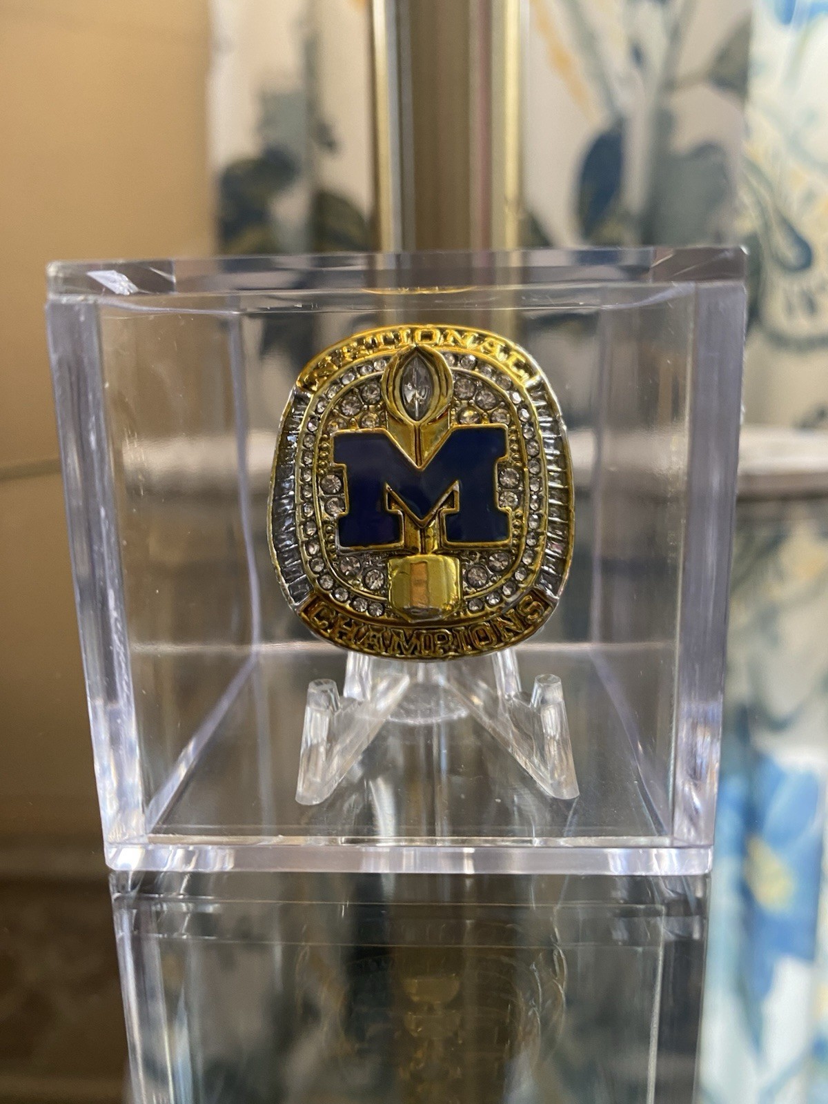 Michigan Wolverines Rings 2024 Michigan Wolverines National Championship Ring W/Showcase Cube ...