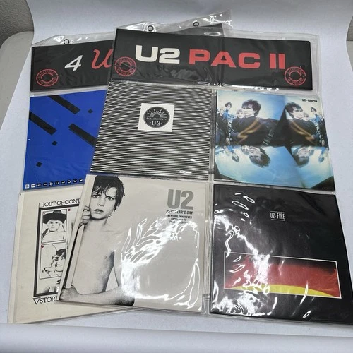 U2 Pac II 1980s Ireland 7" 45 RPM Vinyl Record Lot LP GLORIA Fire CELEBRATION