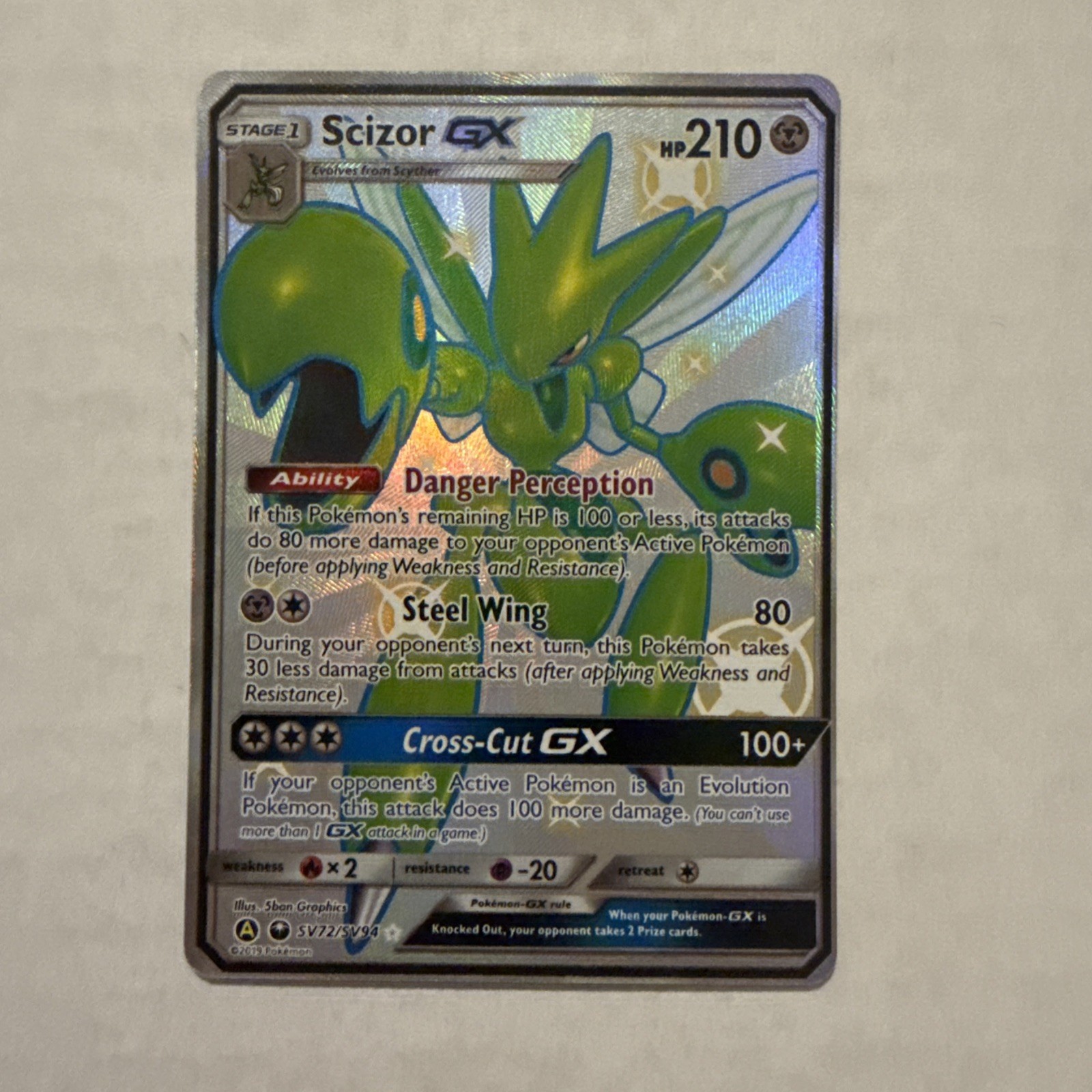 Scizor GX SV72/SV94 Hidden Fates: Shiny Vault Holo