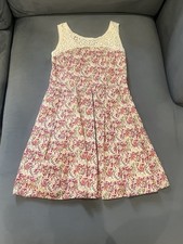 Ditzy Floral Sun Dress Babydoll Lace Detail Y2K Size Medium US 2-4 Small