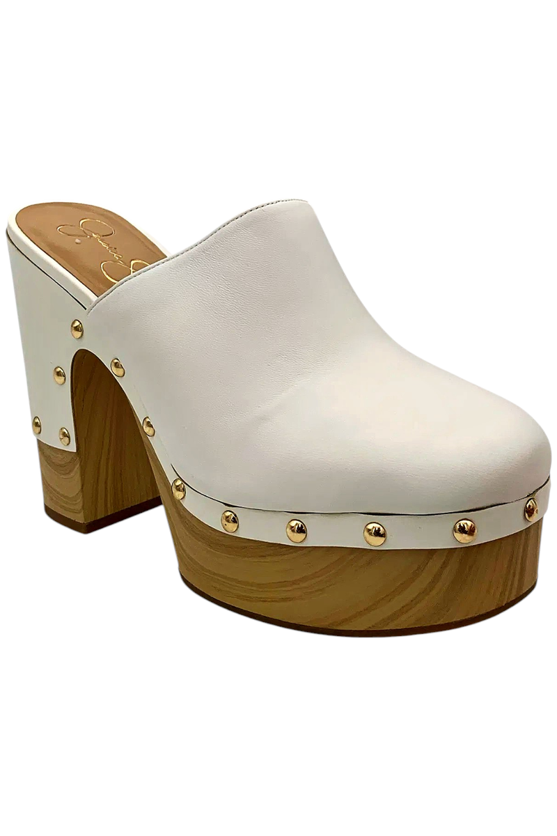 Jessica Simpson Dasally Clog With Rivets White