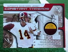2001 Fleer Skybox E-X Constant Threads Brad Johnson Redskins 2 Color Jersey Card