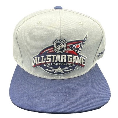 Columbus Blue Jackets hat cap snap back 2015 All Star Game reebok adult gray NHL