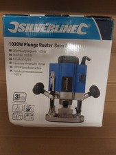 Silverline 1020W Plunge Router 1/4"8mm Cutter Electric Saw 240V New 329863.