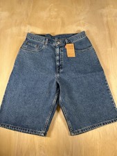 NWT Vintage Y2K Levis 569 Jean Shorts Jorts Medium Wash Size 33 Baggy Loose Blue