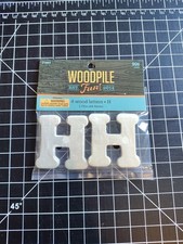 Hobby Lobby Woodpile 1.75  Wood Letters 4 Pieces Of Letter H Still Sealed New