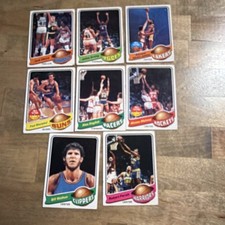 Topps NBA Basketball Card Lot 1979-80 Sikma Erving Abdul-Jabbar English 8 Cards