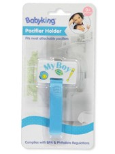 Baby King Pacifier Holder Color: blue Size: one size