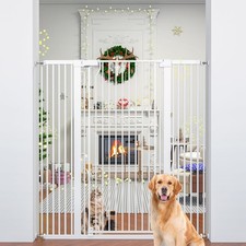 51" Extra Tall Cat Gate 30"-49.27" Wide Auto Close Pressure Mounted for Cats