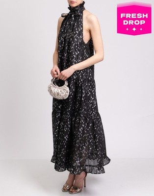 RRP€600 SABINA MUSAYEV Maxi Dress Size S Black Keyhole Lined | eBay
