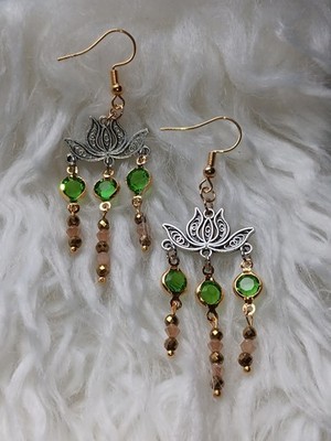 Tolle Lotus Ohrringe,modeschmuck,edles Desing,ohrschmuck