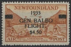 NewFoundland (Newfoundland) 1933 General Balbo Flight $4.50 out of 75c. MNH**