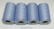 LIGHT BLUE #662 SPUN POLYESTER SERGER & QUILTING THREAD 4 TUBES 1000 YDS. EACH