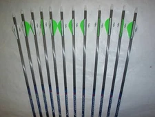 12 CARBON EXPRESS PREDATOR II 4560 CARBON ARROWS & BLAZER VANES! WILL CUT!