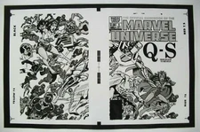 Production Art OFFICIAL HANDBOOK OF MARVEL UNIVERSE #9 covers, ED HANNIGAN art