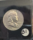 1958-D FBL  Ben Franklin Half Dollar BU Silver US Coin #B1