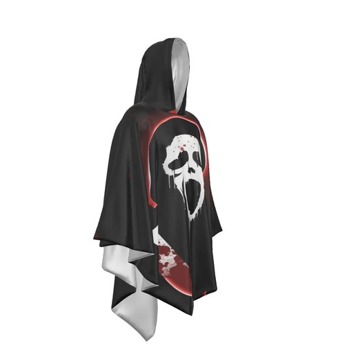 Unisex Umhang Halloween Kostüm Schrei Film Medium schwarz - Bild 4 von 4