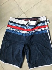  J NWT Old Navy Swim Trunks Shorts Board Surf Men Sz 38 Red Blue 10" Inseam