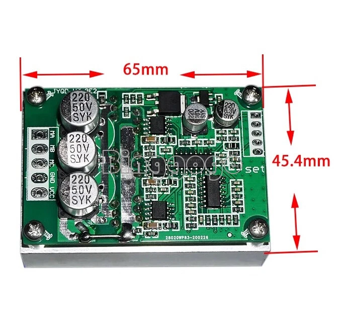 BLDC DC12V-36V 500W Brushless Motor Speed Controller PWM Hall-less Motor Control - Bild 4 von 4
