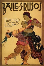 Theater Liceo Russian Dance Art Couple Dancing Vintage Poster Repro FREE S/H