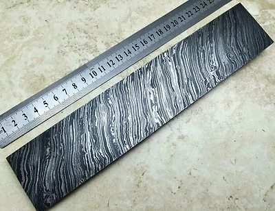 TITAN CRAFTS Premium Damascus Steel Billet Bar 25x5cm Knife making Crafts FireStorm 1700