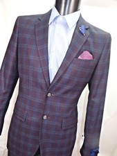 TED BAKER Tight Lines Marl Check Jacket RRP £389 BNWT