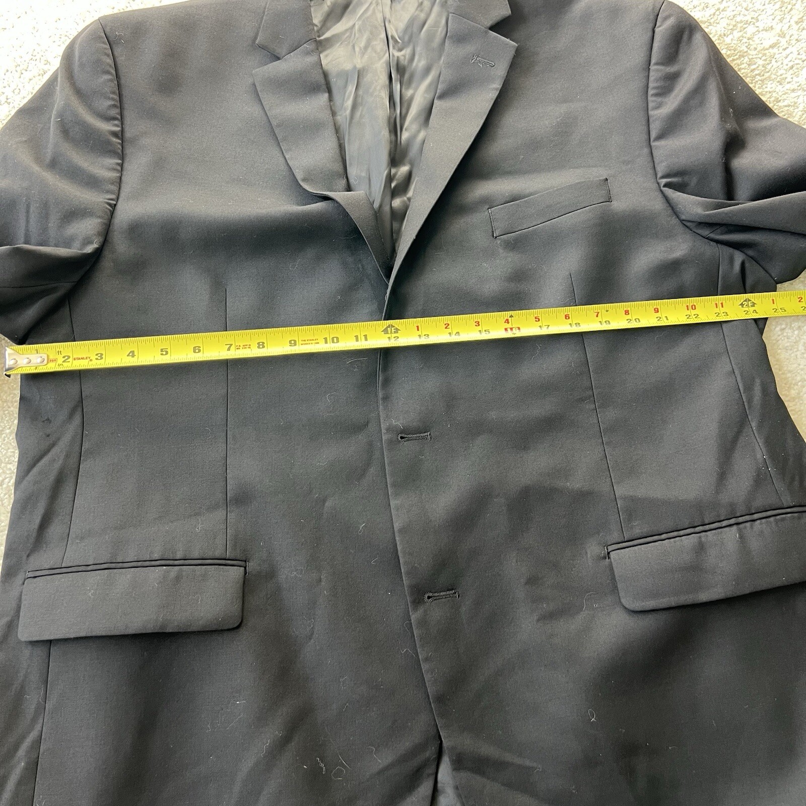 Michael Kors men’s solid black wool button front … - image 9