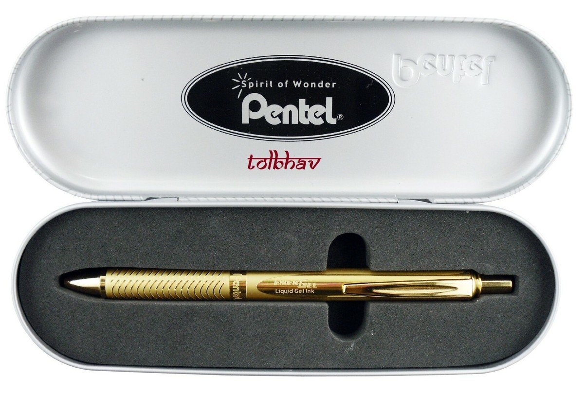 Pen Gold Pentel Energel Alloy Gold Pentel EnerGel Alloy RT