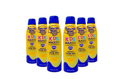 Banana Boat Kids Max Protect & Play Sunscreen SPF 100, 6 oz - 6 Pack
